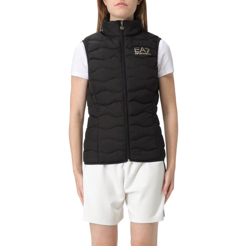 Gilet Donna con full zip, realizzato in nylon impunture ondulate